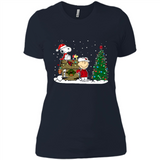 Arizona Cardinals Snoopy The Peanuts Movie Christmas Football Super Bowl pingpong - Ladies' Boyfriend T-Shirt