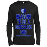 Reasons to be a Memphis Grizzlies Fan Complete List on Back - Canvas Long Sleeve T-Shirt