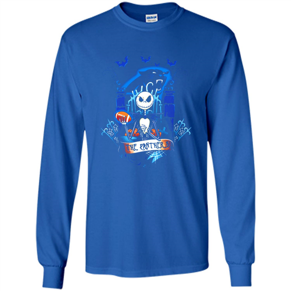 Carolina Panthers Halloween The Nightmare Before Christmas - Long Sleeve T-Shirt