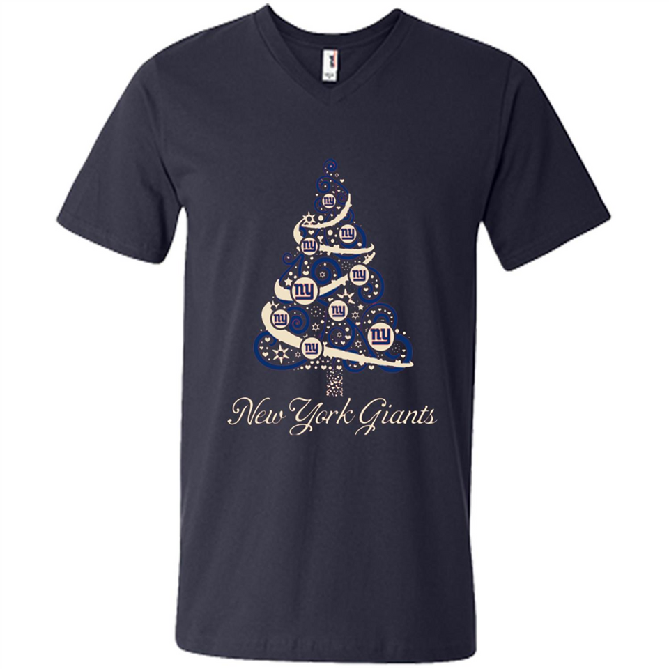 New York Giants NFL Football Team Logo Christmas Tree T-Shirt - Men's V-Neck