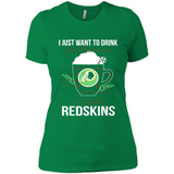 I Just Want To Drink Hot Chocolate & Watch Washington Redskins Ugly Christmas Sweater PINGPONG