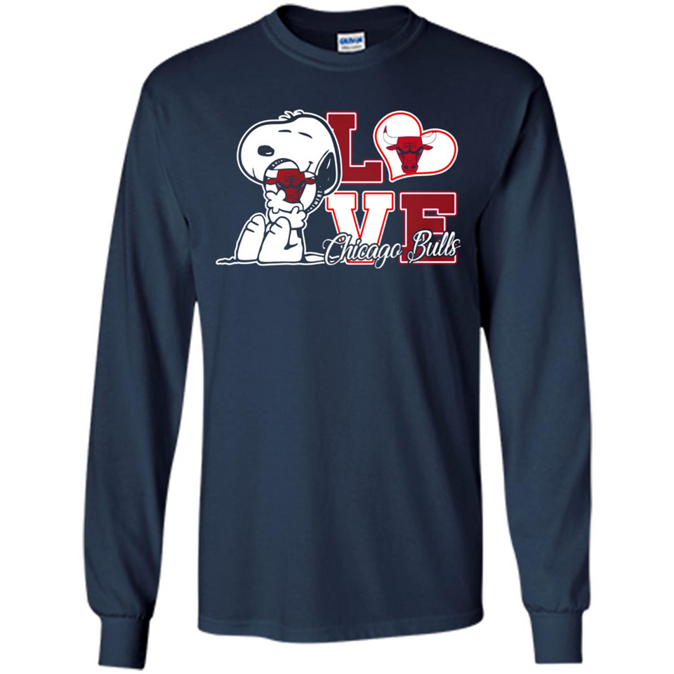 Snoopy loves NBA Chicago Bulls - Long Sleeve T-Shirt