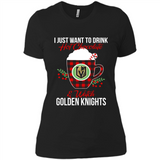 I Just Want To Drink Hot Chocolate & Watch Vegas Golden Knights Ugly Christmas Sweater PINGPONG