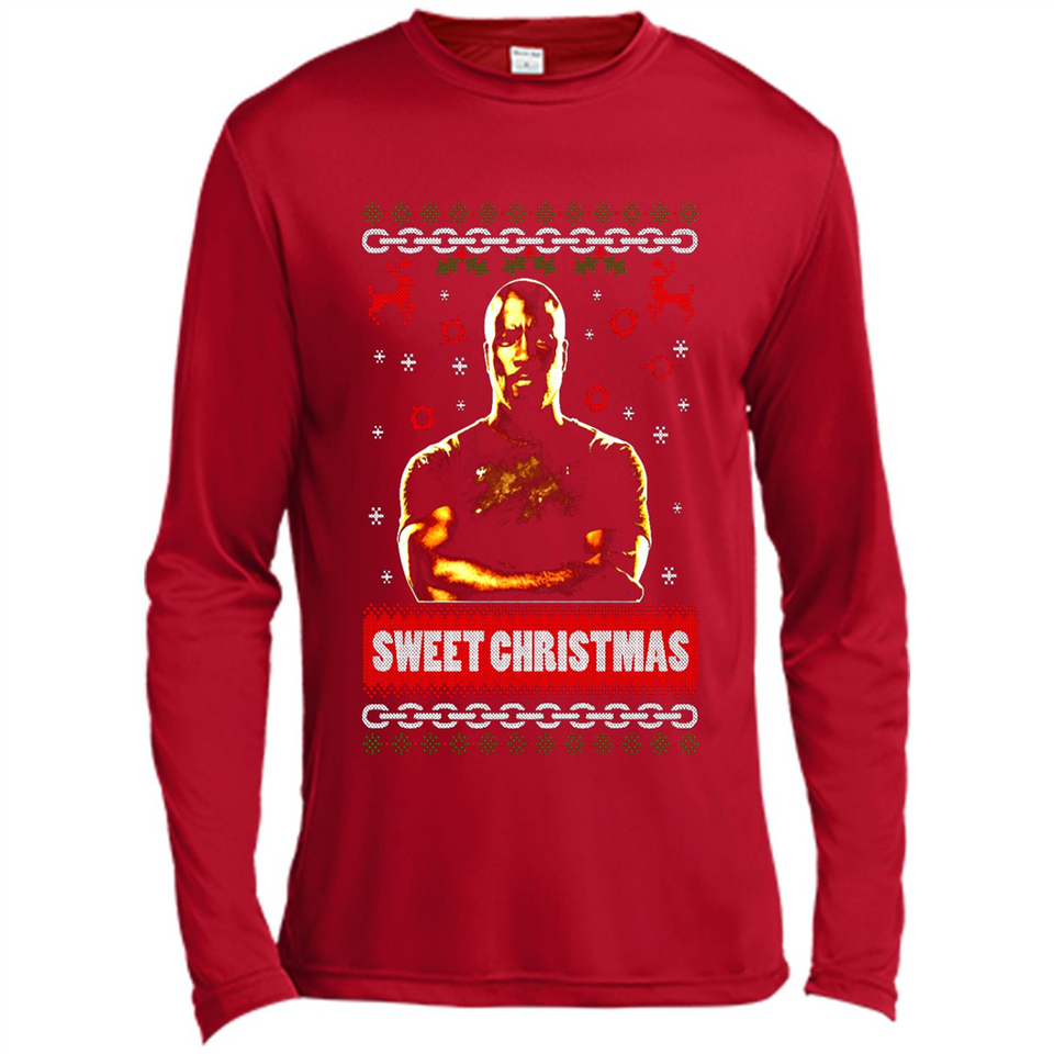 Christmas Ugly Sweater Floyd Mayweather Sweet Christmas - Canvas Long Sleeve T-Shirt