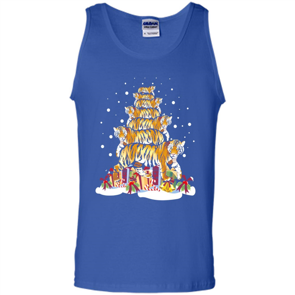 Tiger Christmas Tree Funny Merry Christmas - Tank Top