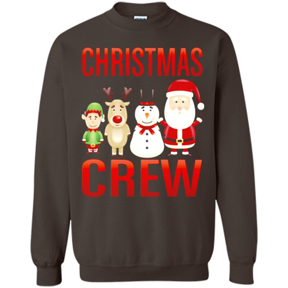CHRISTMAS CREW Shirt X-mas Santa Snowman Reindeer Elf - Sweatshirt