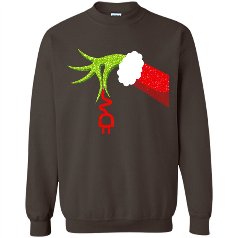 Funny Grinch Hand Holding Electrician Ornament Christmas PING PONG