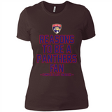 Reasons to be a Florida Panthers Fan Complete List on Back - Ladies' Boyfriend T-Shirt