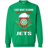 I Just Want To Drink Hot Chocolate & Watch Winnipeg Jets Ugly Christmas Sweater PINGPONG