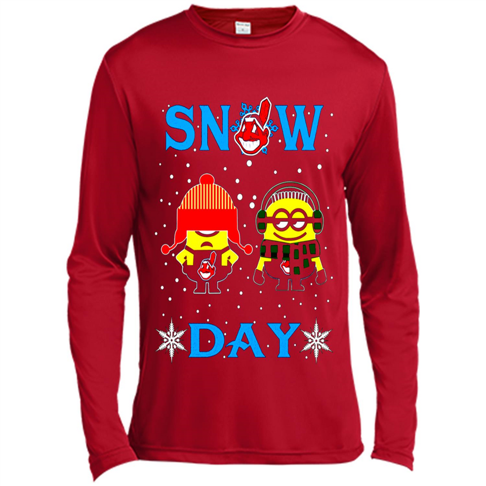 Snow Day Shirt For Cleveland Indians Vs Minion Fans pingpong