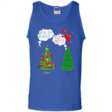 Fir Loves Christmas Tree Funny Undecorated Joke - Tank Top