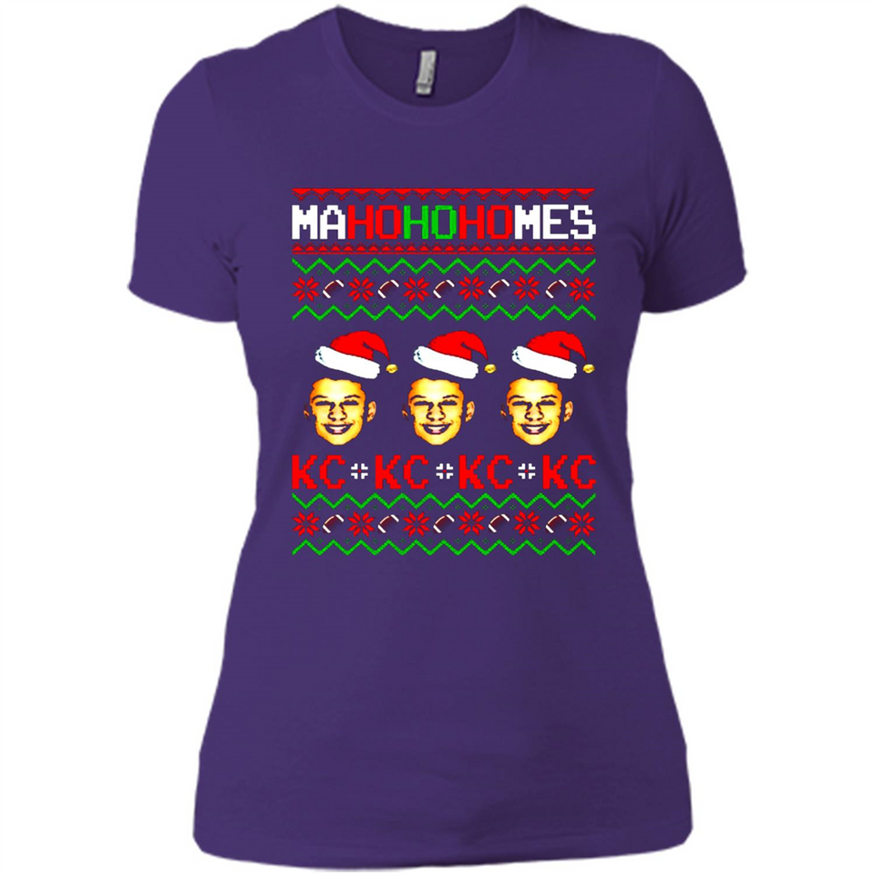Patrick Mahomes Ma Ho Ho Homes Christmas sweatshirt PINGPONG - Ladies' Boyfriend T-Shirt