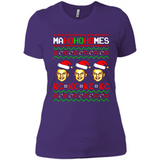 Patrick Mahomes Ma Ho Ho Homes Christmas sweatshirt PINGPONG - Ladies' Boyfriend T-Shirt
