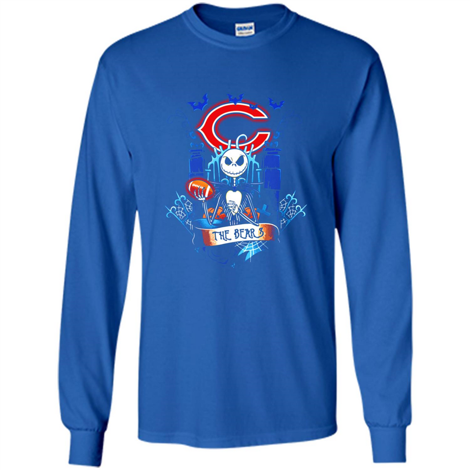 Chicago Bears Halloween The Nightmare Before Christmas - Long Sleeve T-Shirt