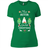 This Actor Loves Christmas Tree Shirt with Snowman