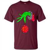 GRINCH HAND HOLDING CALGARY FLAMES GLITTER CHRISTMAS PINGPONG