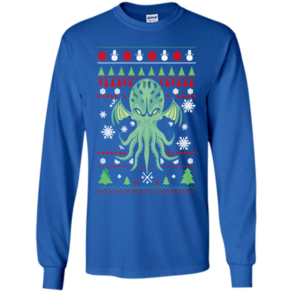Octopus Ugly Sweater Christmas - Long Sleeve T-Shirt