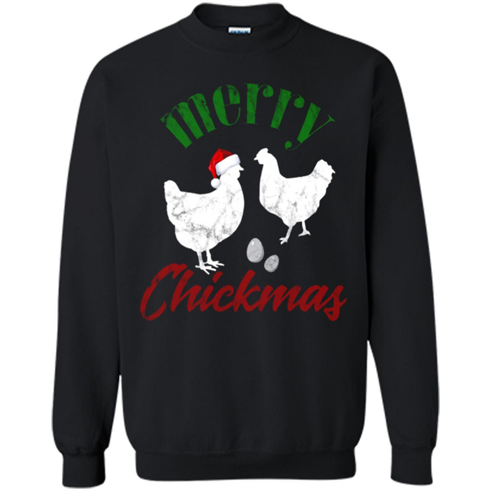 Christmas Chicken Shirt Santa Hens Lover Funny Farmer Gift - Sweatshirt