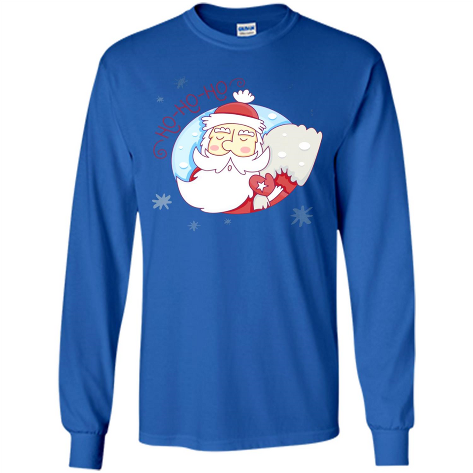 Cute Santa Claus Ho Ho Ho - Long Sleeve T-Shirt