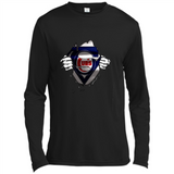 Chicago Cubs And Superman Fans - Canvas Long Sleeve T-Shirt