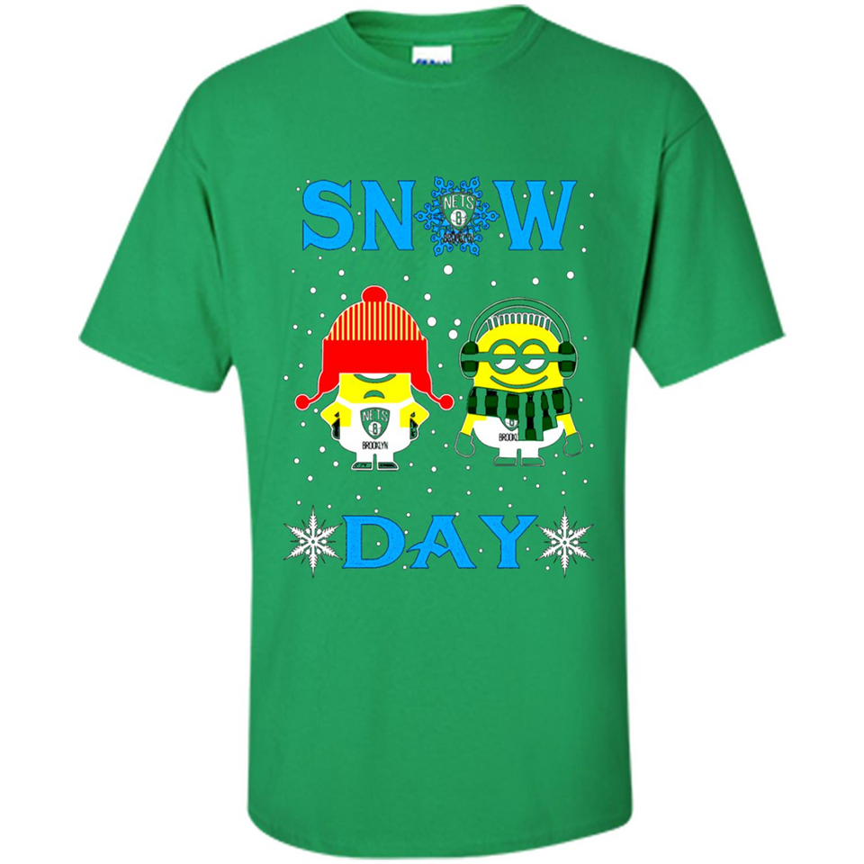 Snow Day Shirt For Brooklyn Nets Vs Minion Fans pingpong