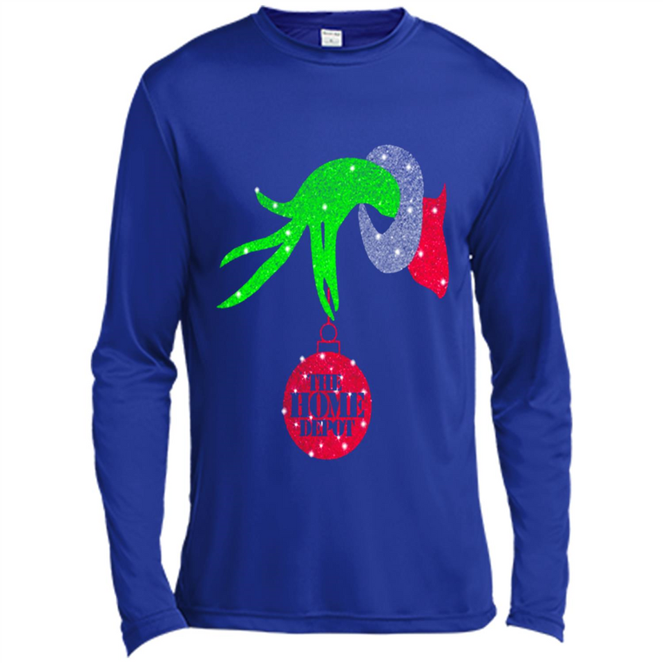 Grinch hand holding HomeDepot Glitter Christmas PING PONG