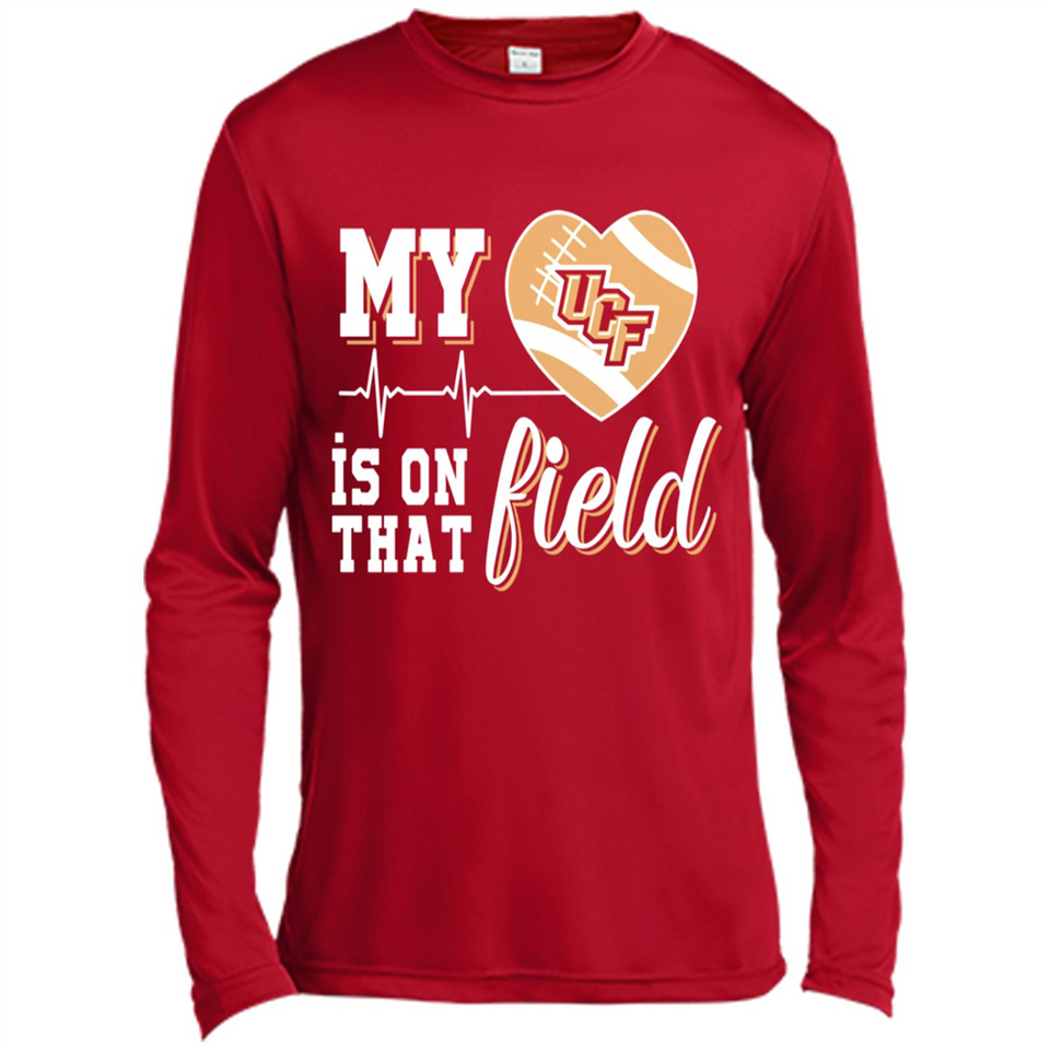 UCF Knights Football My Heart is on that Field - Canvas Long Sleeve T-Shirt