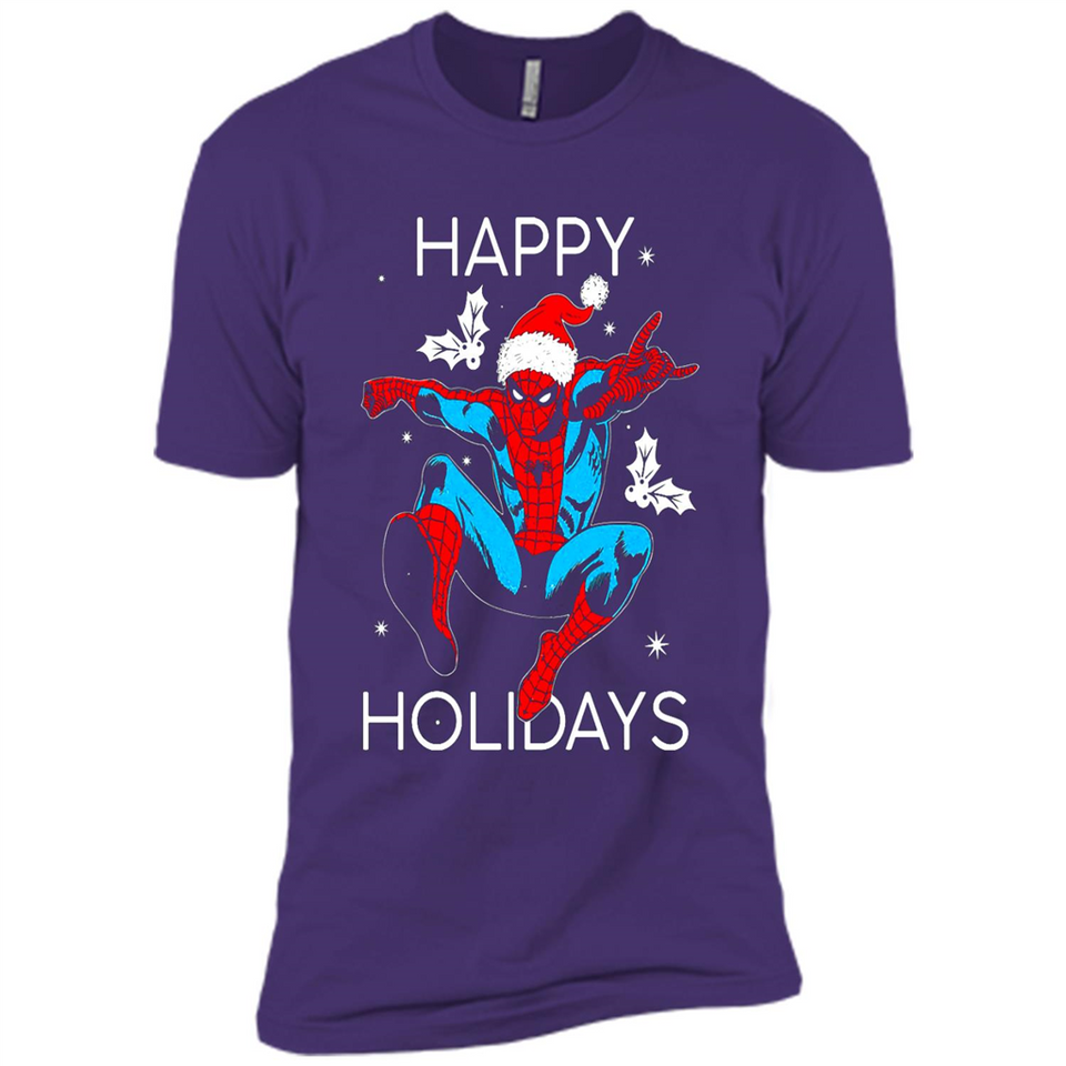 Marvel Spider Man Happy Holidays Santa Christmas Mug PINGPONG - Premium Short Sleeve T-Shirt