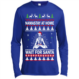Namastay at home and wait for Santa Christmas - Canvas Long Sleeve T-Shirt