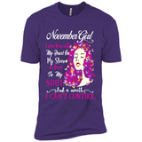 November Butterfly Girl - Premium Short Sleeve T-Shirt