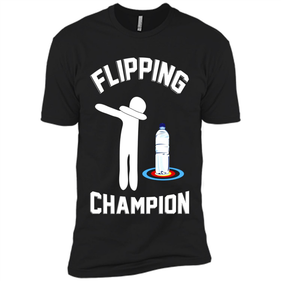 Water Bottle Flipping Tshirt Dabbing Flipping Champion - Premium Short Sleeve T-Shirt