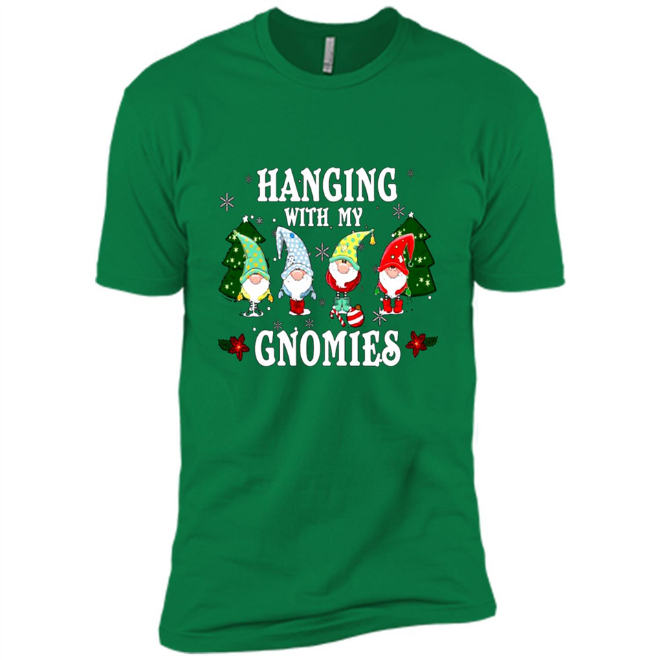 Christmas Garden Gnome Hanging With My Gnomies Shirt Sweater - Premium Short Sleeve T-Shirt