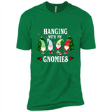 Christmas Garden Gnome Hanging With My Gnomies Shirt Sweater - Premium Short Sleeve T-Shirt