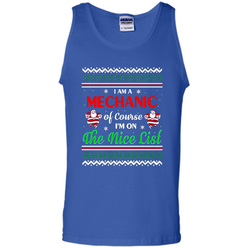 Funny Ugly Christmas T-Shirt Gift for Mechanic - Tank Top