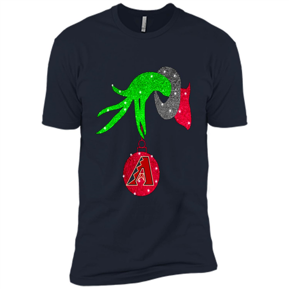 GRINCH HAND HOLDING ARIZONA DIAMONDBACKS GLITTER CHRISTMAS PINGPONG