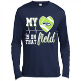 Seattle Seahawks Football My Heart is on that Field - Canvas Long Sleeve T-Shirt
