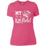 New York Jets Football My Heart is on that Field - Ladies' Boyfriend T-Shirt