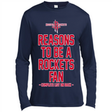 Reasons to be a Houston Rockets Fan Complete List on Back - Canvas Long Sleeve T-Shirt