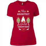This Architect Loves Christmas Tree Shirt with Snowman