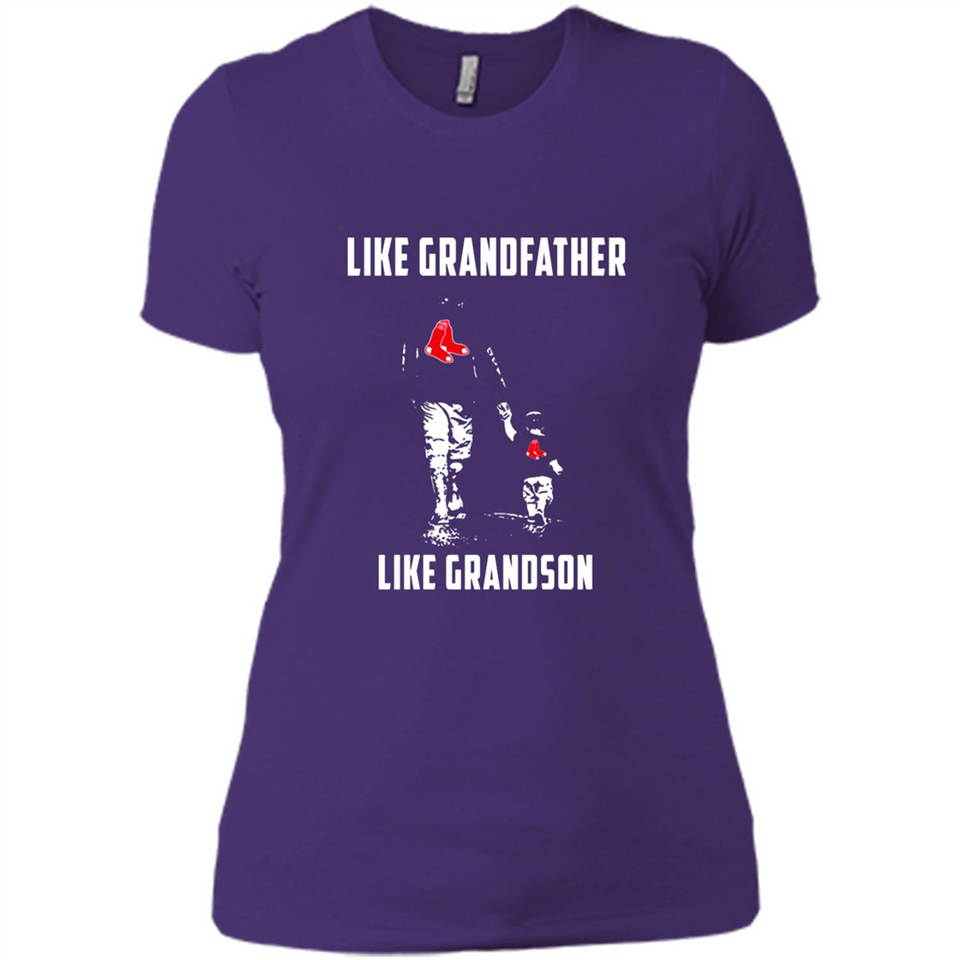 Boston Red Sox GrandFather Like GrandSon - Ladies' Boyfriend T-Shirt