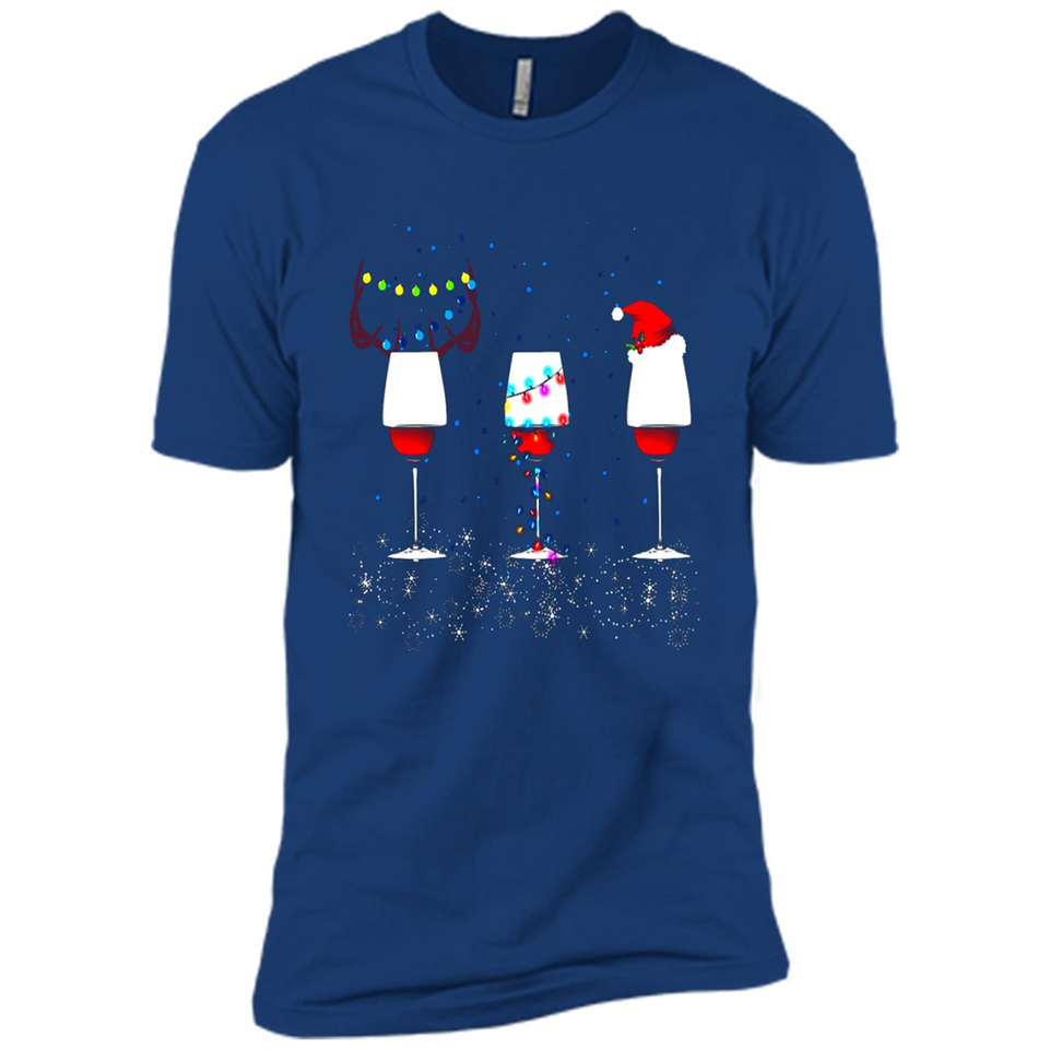 Christmas Red Wine Funny Merry Xmas Sweatshirt - Premium Short Sleeve T-Shirt