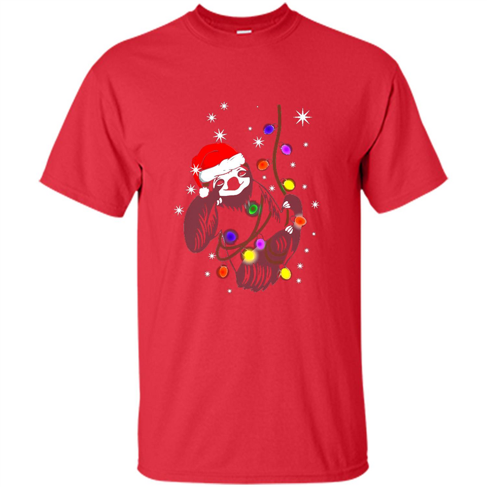 Cute Christmas Choloepus Sloth Santa Led Light Mug - Shirt