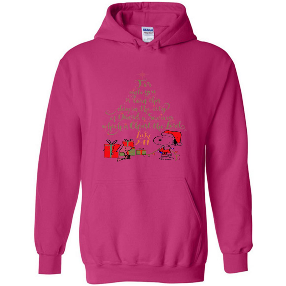 Snoopy Merry Christmas with Christmas tree T-Shirt - Hoodie