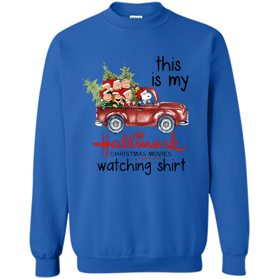 Snoopy This Is My Hallmark Christmas Movies Watching T-Shirt - Sweatshirt