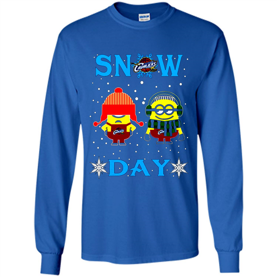 Snow Day Shirt For Cleveland Cavaliers Vs Minion Fans pingpong
