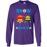 Snow Day Shirt For Boston Red Sox Vs Minion Fans pingpong