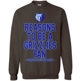 Reasons to be a Memphis Grizzlies Fan Complete List on Back - Sweatshirt