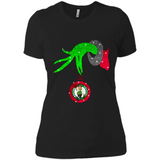 GRINCH HAND HOLDING BOSTON CELTICS NBA GLITTER CHRISTMAS PINGPONG