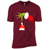 Funny Grinch Hand Holding Santa Hat Ornament Christmas PING PONG