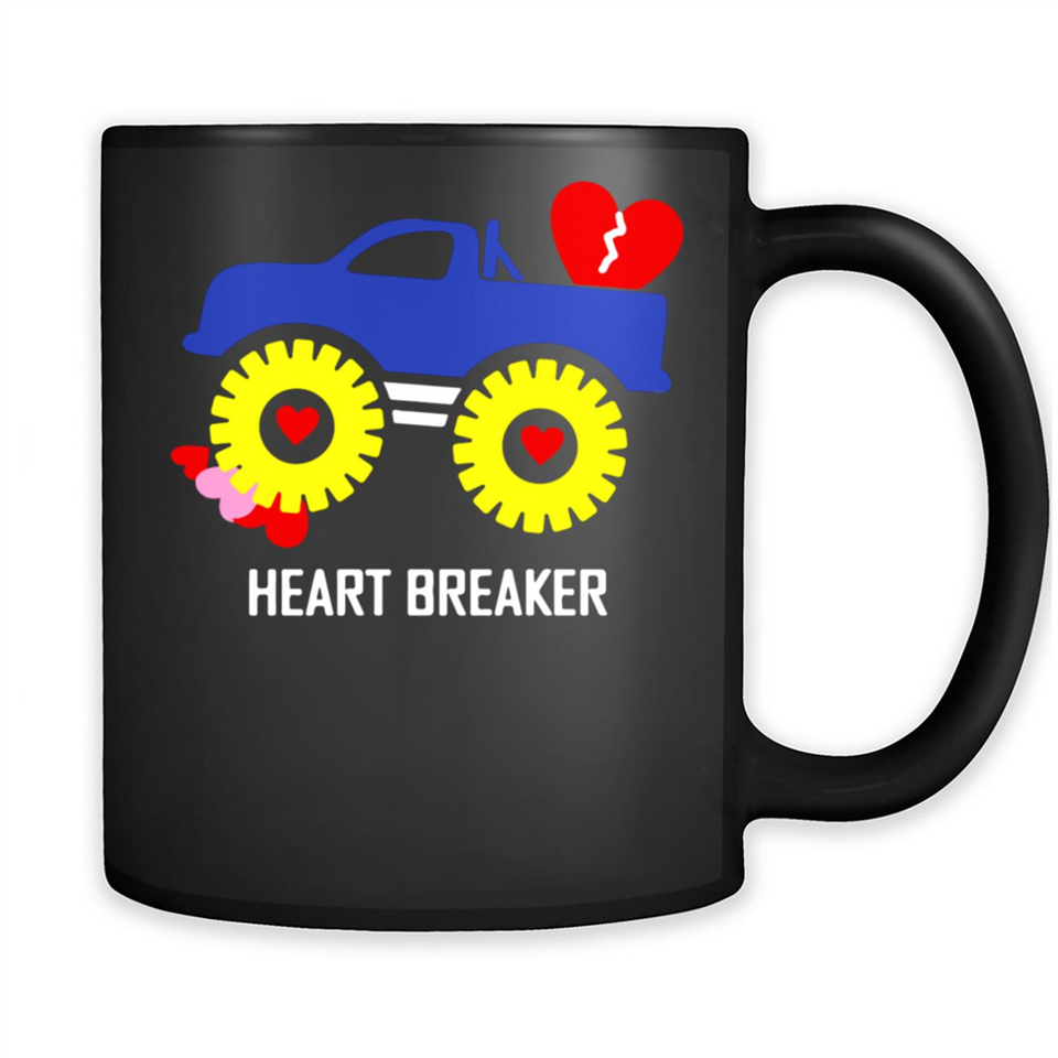 HEART BREAKER BLUE MONSTER TRUCK VALENTINE'S DAY